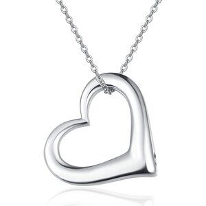 Sterling Silver Heart Urn Necklace for Ashes, Cremation Keepsake Jewelry